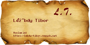 Lábdy Tibor névjegykártya